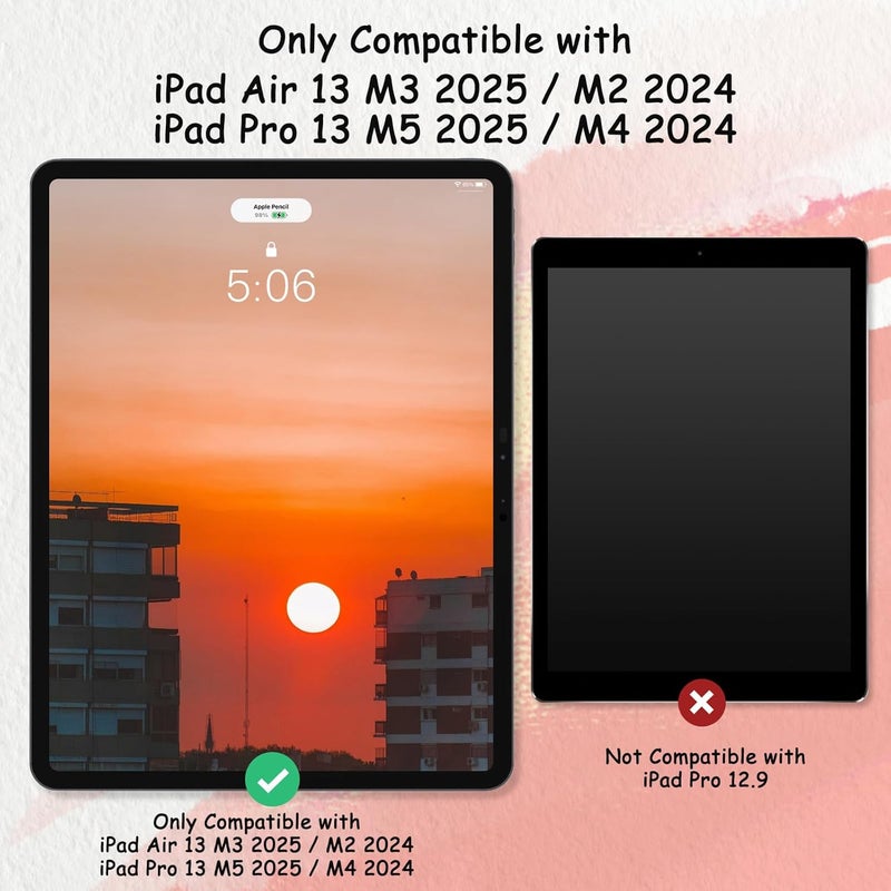 bersem 2 Pack New Paperfeel Screen Protector for iPad Air 13 Inch M3 2025 / M2 2024 & iPad Pro 13 Inch M5 2025 / M4 2024, Matte PET Film for Writing, Anti-Glare, Easy Installation, Case Friendly - Image 2